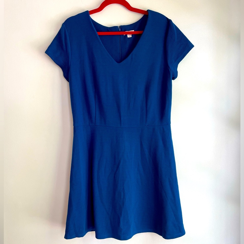 Merona Royal Blue V-Neck Short Sleeve Dress